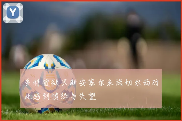 多特曾欲买断安塞尔米诺切尔西对此感到愤怒与失望